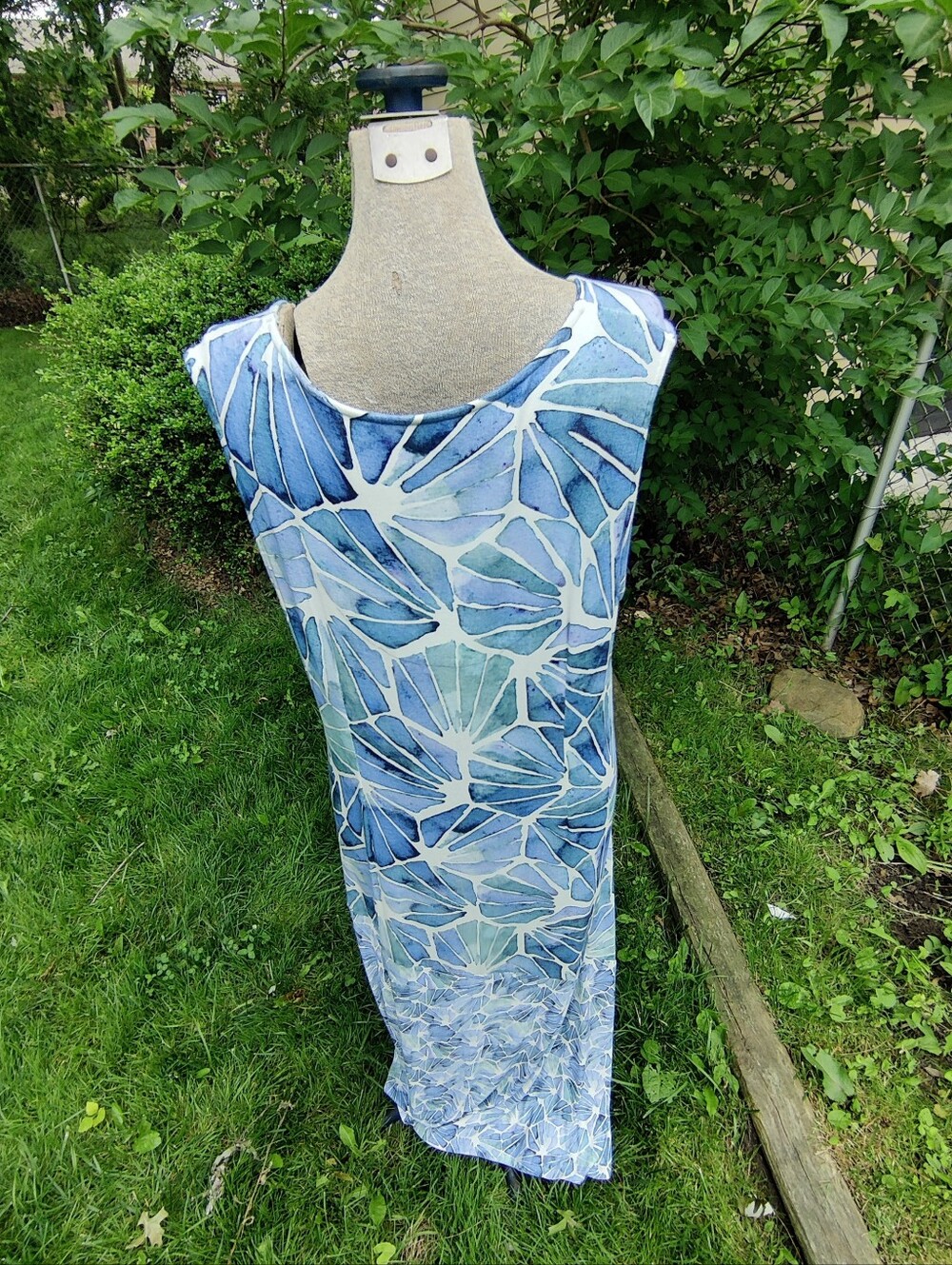 Soft Surroundings Castel Light Blue Viscose Blend Maxi Dress - Picture 10 of 16